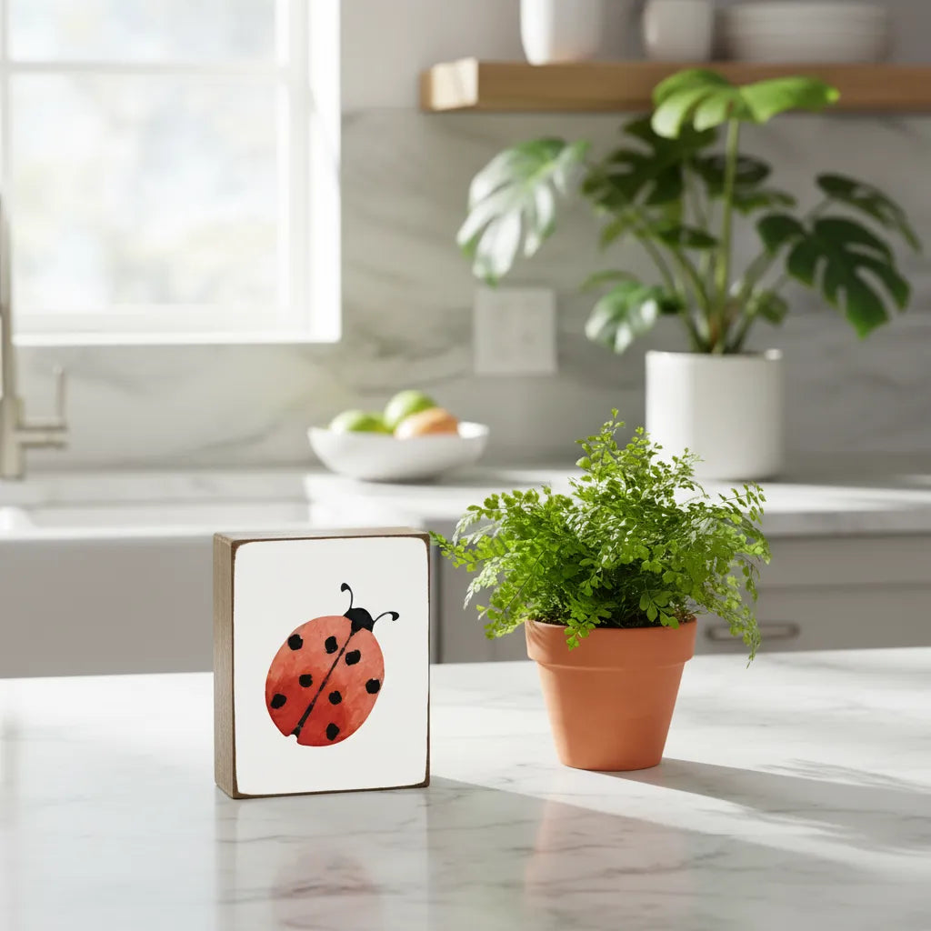 Ladybug Block Sign