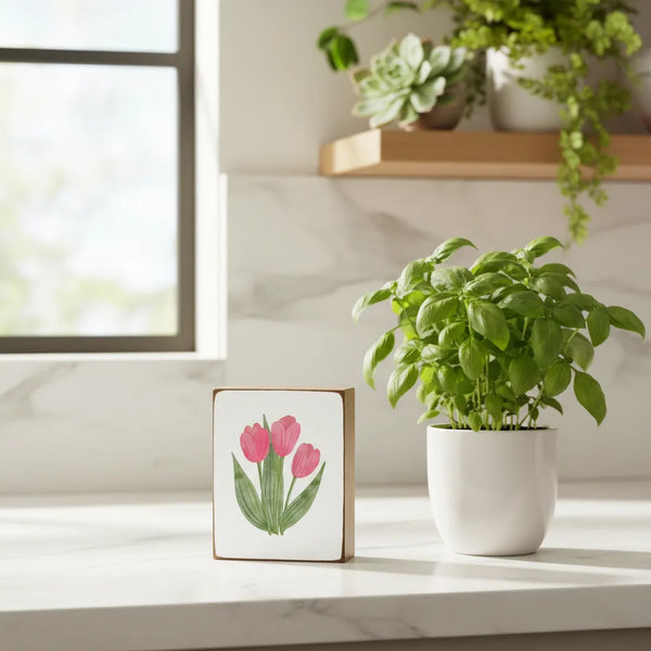 Tulips Block Sign