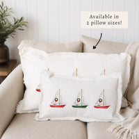 Sailboat Wreath Pillow