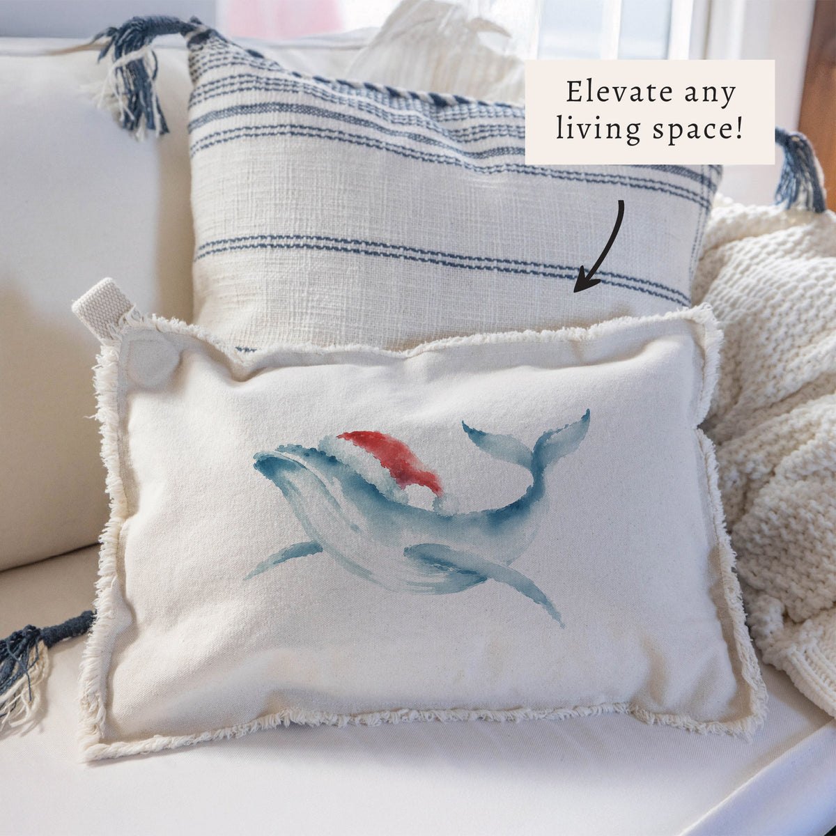 Holiday Whale Pillow
