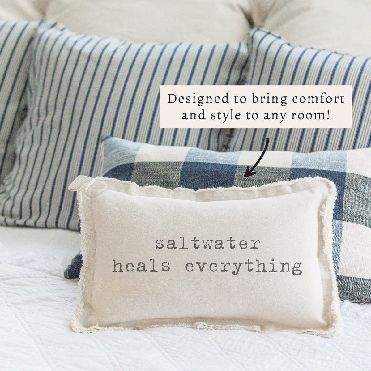 Saltwater Heals Everything Pillow