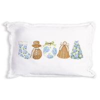 Holiday Hydrangea Icons Pillow