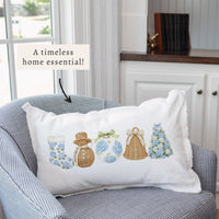 Holiday Hydrangea Icons Pillow