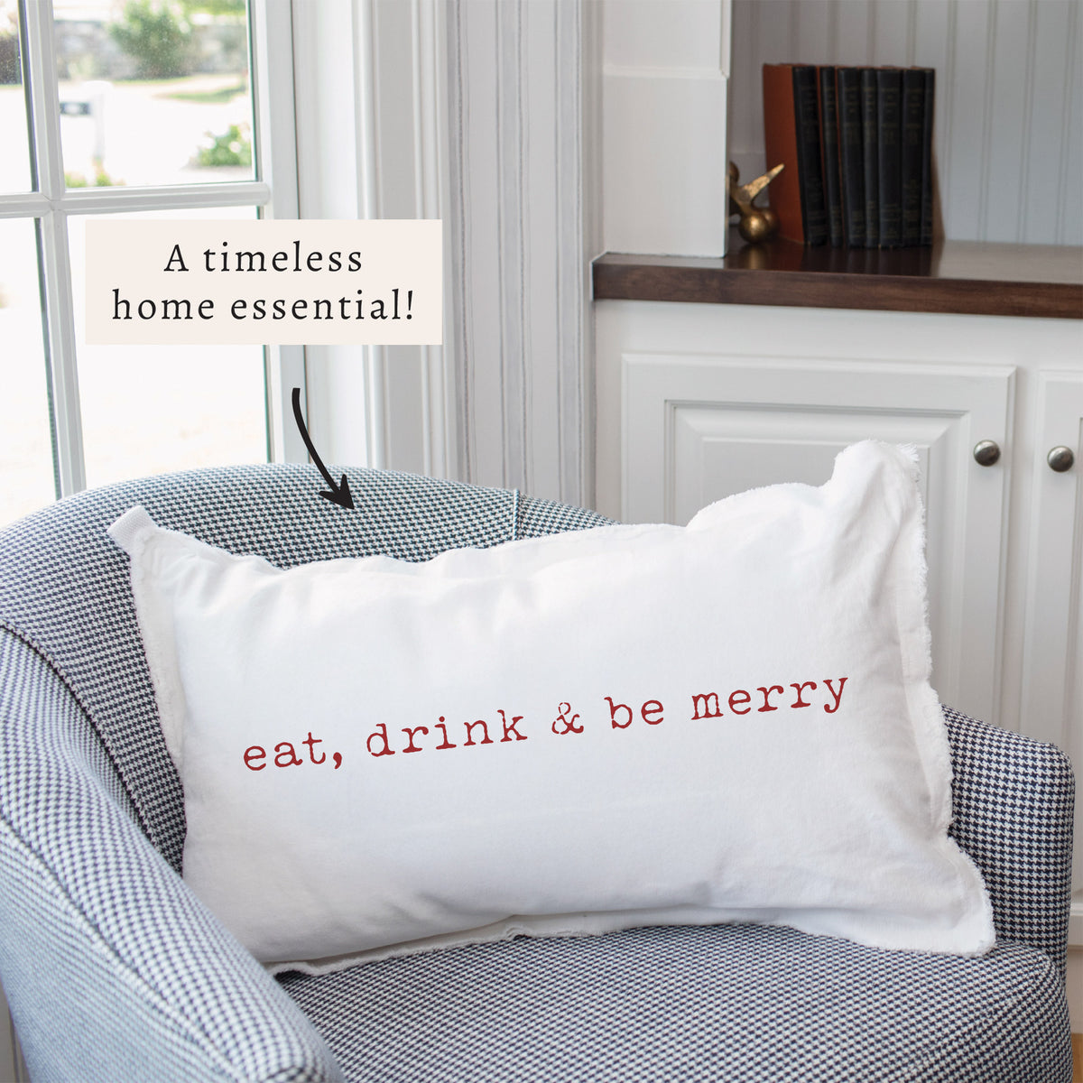 Eat, Drink & Be Merry Pillow