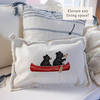 Black Bear Canoe Pillow