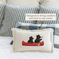 Black Bear Canoe Pillow
