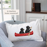 Black Bear Canoe Pillow
