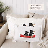 Black Bear Canoe Pillow