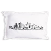 Mountain Campsite Sketch Pillow