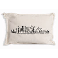 Mountain Campsite Sketch Pillow