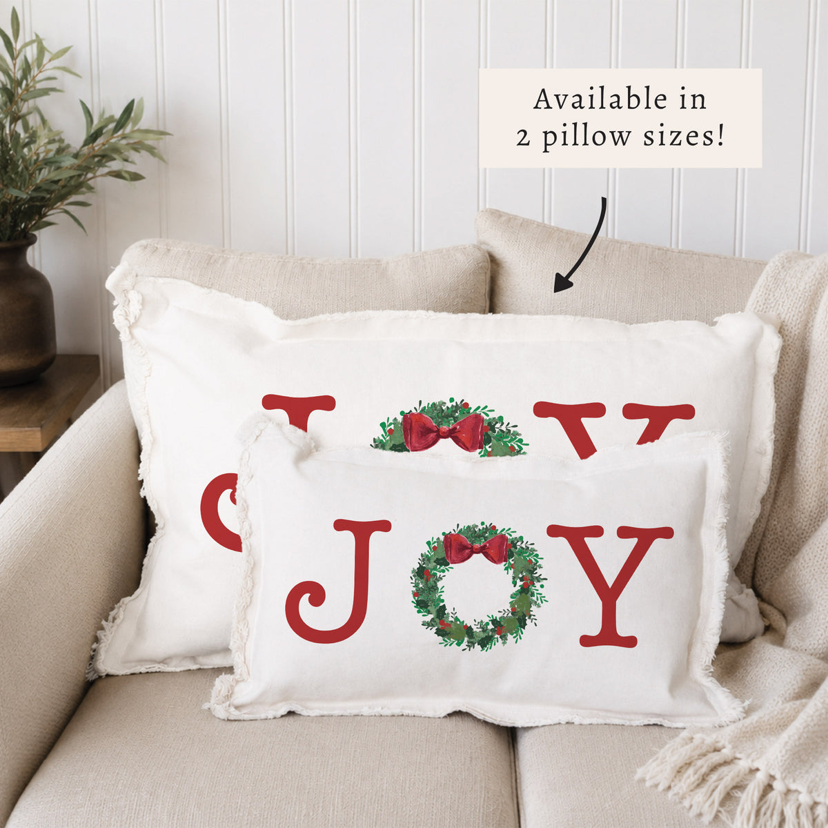 Joy Wreath Pillow