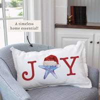 Joy Santa Starfish Pillow