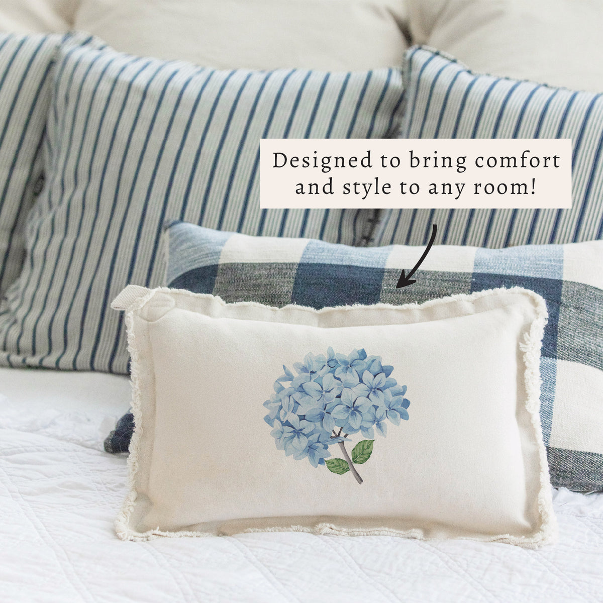 Blooming Hydrangea Pillow