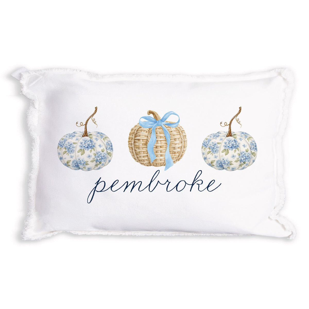 Coastal Pumpkins Personalized Pillows