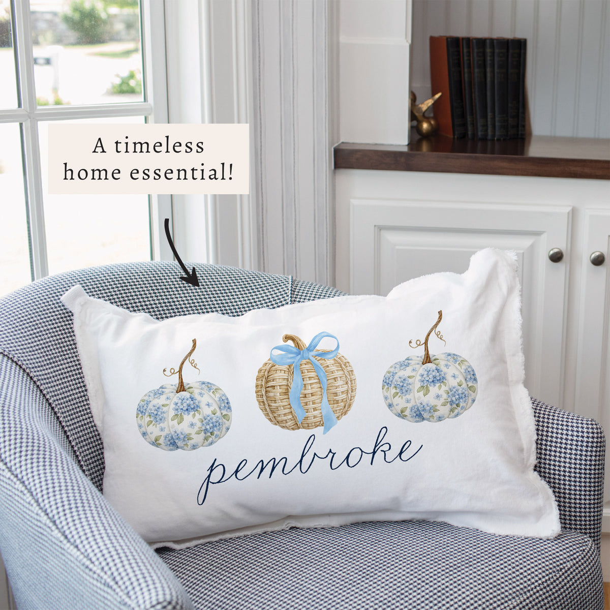 Coastal Pumpkins Personalized Pillows