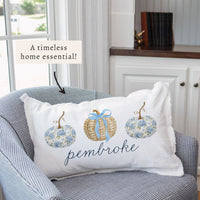 Coastal Pumpkins Personalized Pillows