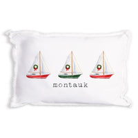 Sailboat Wreath Personalized Pillow