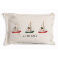 Sailboat Wreath Personalized Pillow
