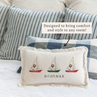 Sailboat Wreath Personalized Pillow