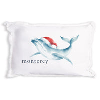 Holiday Whale Personalized Pillow