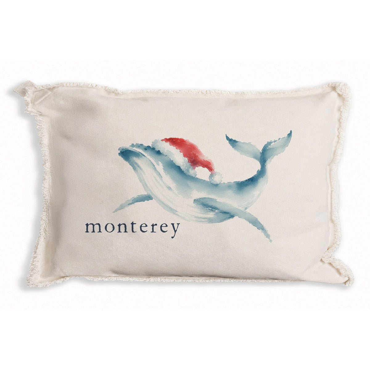 Holiday Whale Personalized Pillow