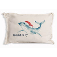 Holiday Whale Personalized Pillow