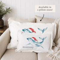 Holiday Whale Personalized Pillow