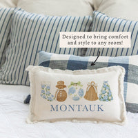 Holiday Hydrangea Icons Personalized Pillow