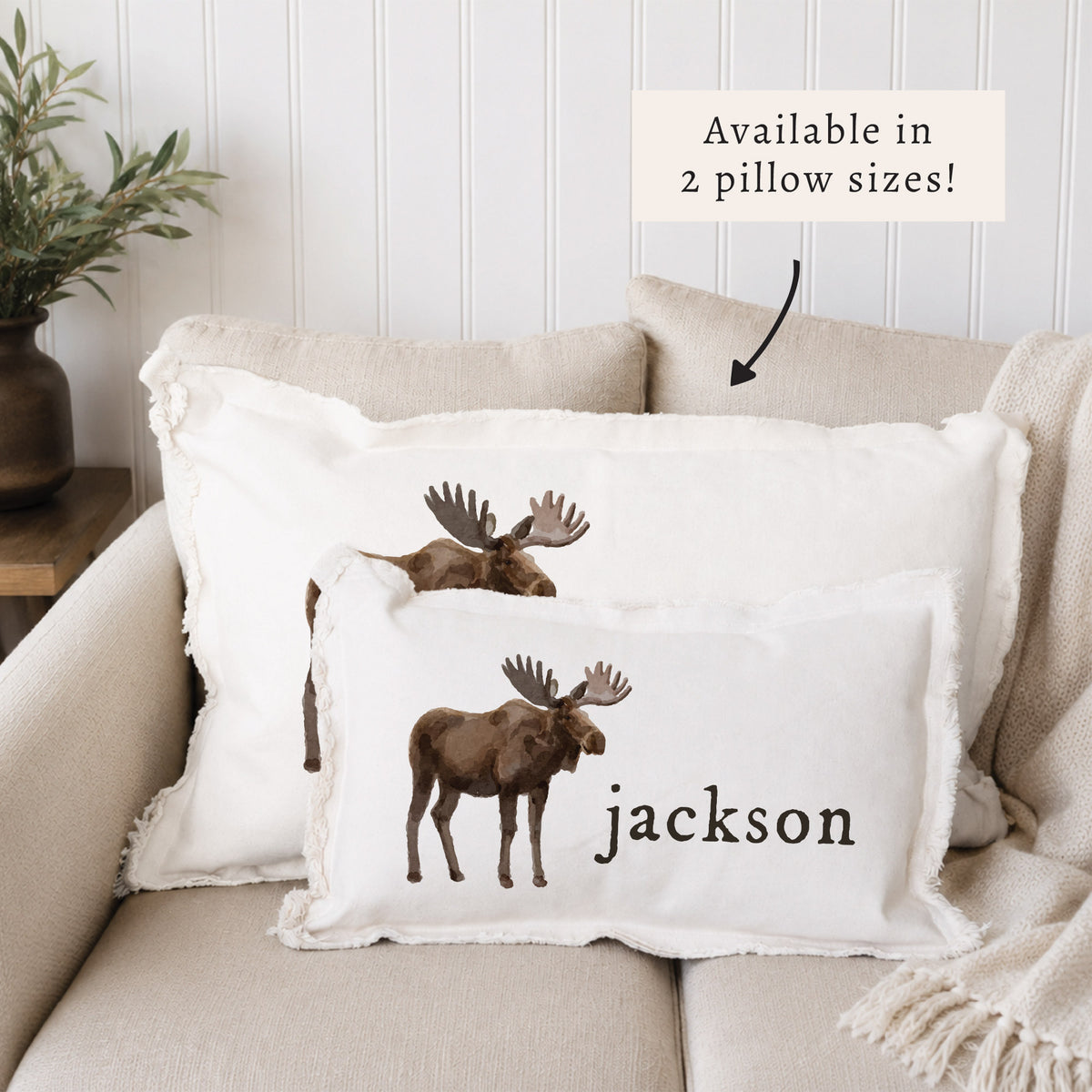 Moose Personalized Pillow