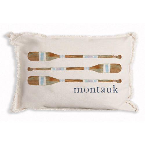 Striped Oars Personalized Pillow