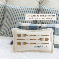 Striped Oars Personalized Pillow
