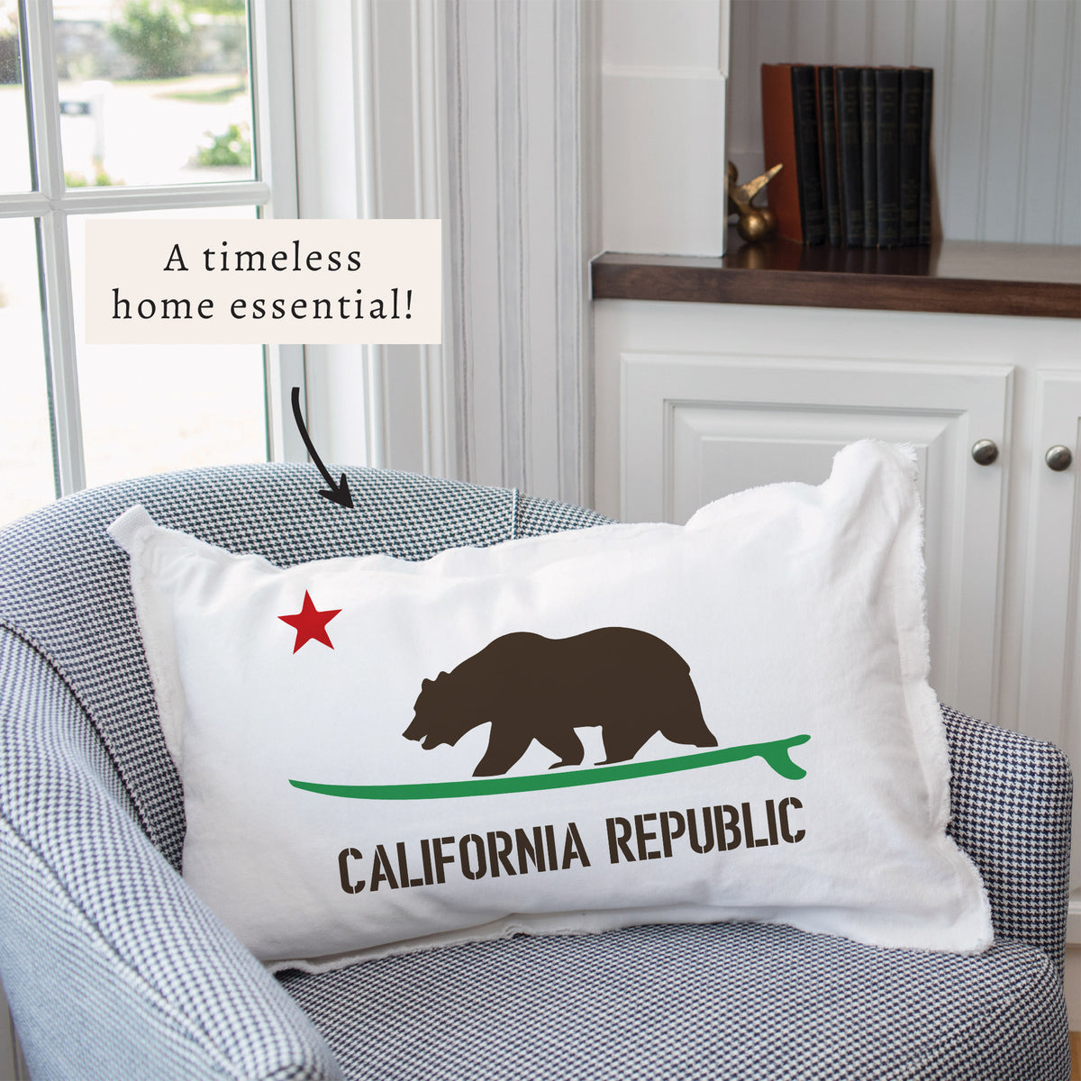 Cali Surf Bear Pillow