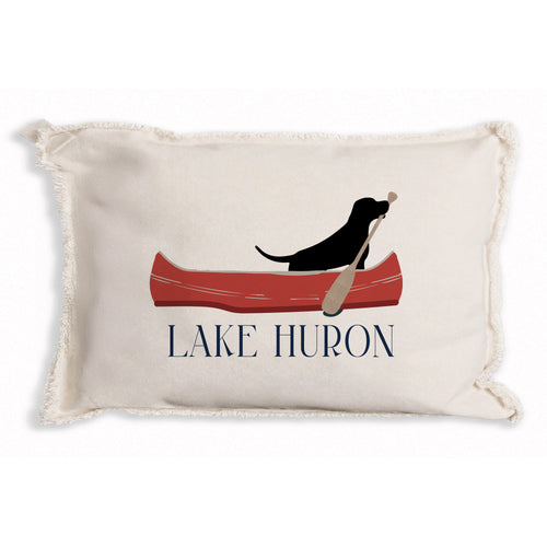 Dog Canoe Personalized Pillow