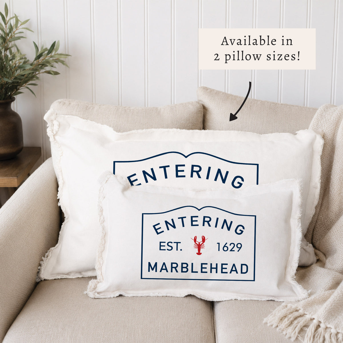 Lobster Entering Personalized Pillow