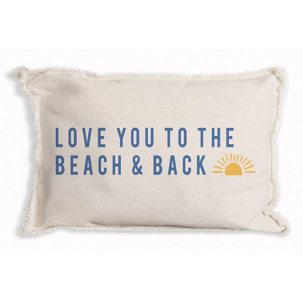 Love You To The Beach Sunset Pillow