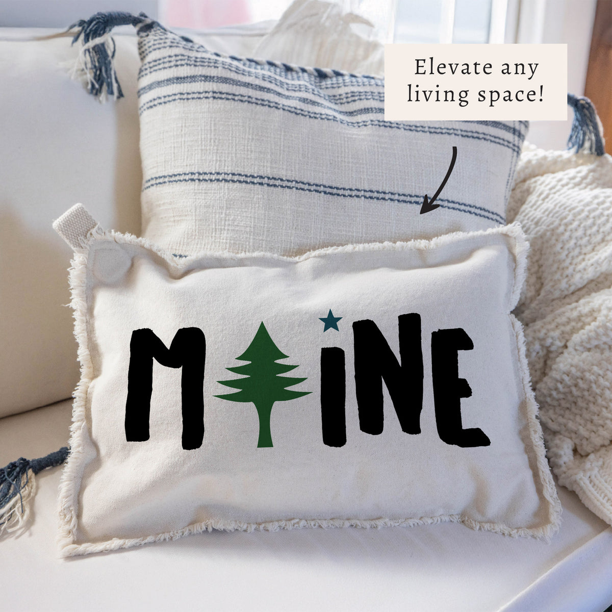 Maine Tree Icon Pillow