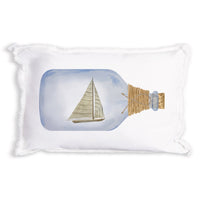 Sailboat In A Bottle Pillow