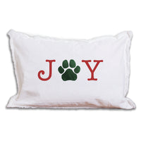Joy Paw Print Lumbar Pillow