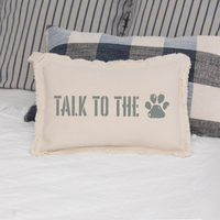 Talk to the Paw Lumbar Pillow