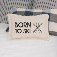 Load image into Gallery viewer, Born To Ski Lumbar Pillow
