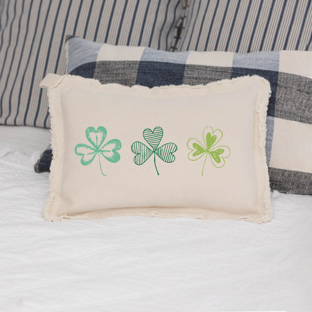 Repeating Shamrocks Lumbar Pillow