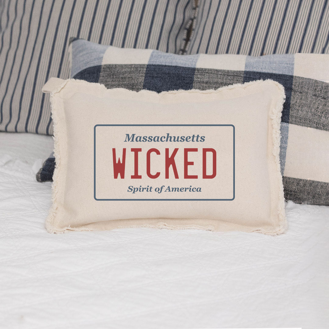 Wicked License Plate Lumbar Pillow