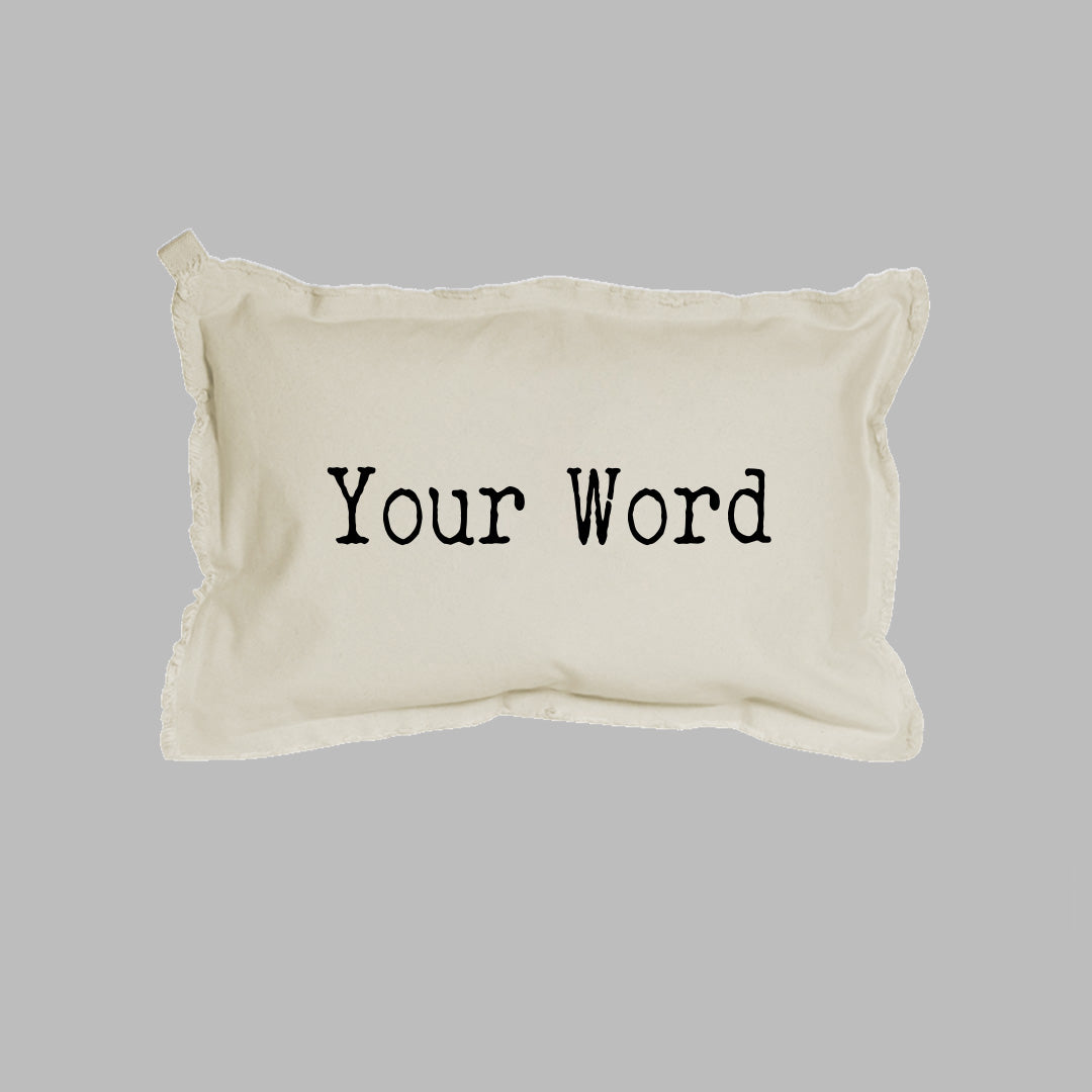 Your Word Typewriter Personalized Lumbar Pillow