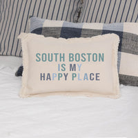 My Happy Place Personalized Lumbar Pillow