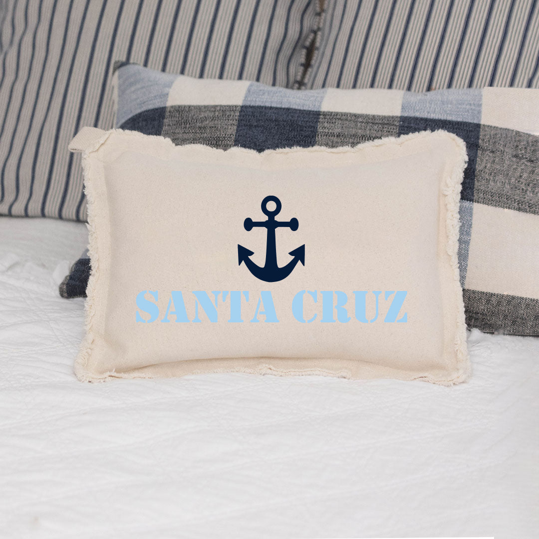 Personalized Anchor One Line Text Lumbar Pillow