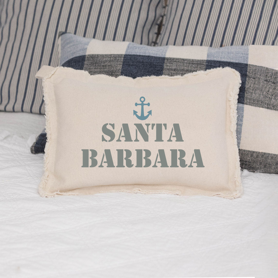 Personalized Anchor Two Line Text Lumbar Pillow