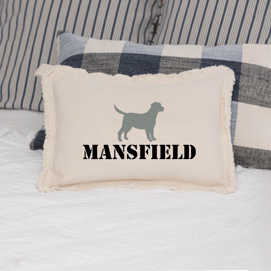 Personalized Dog One Line Text Lumbar Pillow