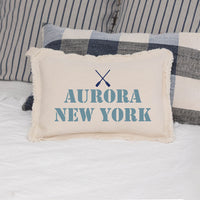 Personalized Oars Two Line Text Lumbar Pillow