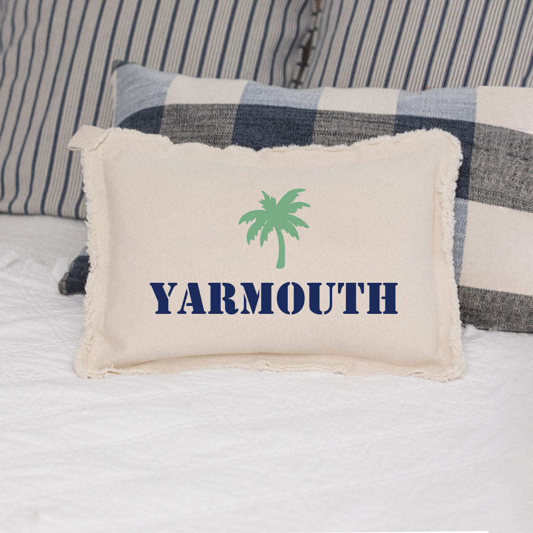 Personalized Palm Tree One Line Text Lumbar Pillow