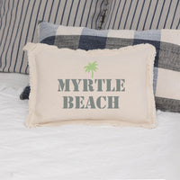 Personalized Palm Tree Two Line Text Lumbar Pillow